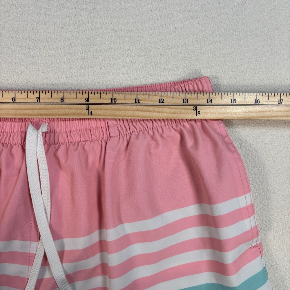 Chubbies The On The Horizons 7" Swim Trunks‎ Men's M Pink Blue Stripe Mesh Lined - Picture 7 of 12
